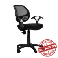 Techni Mobili RTA-0097M-BK Midback Mesh Task Office Chair, Black